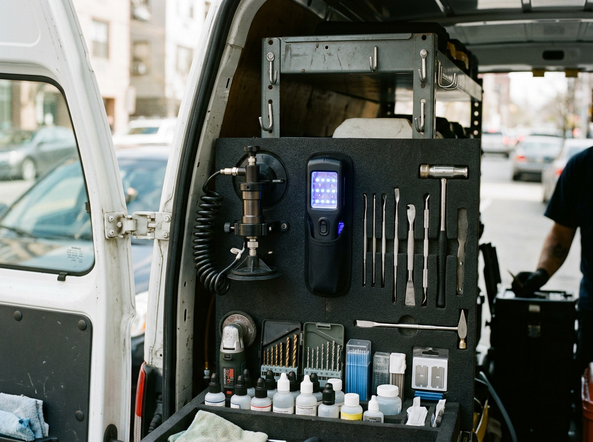 Full equipment on board — Mobile Windshield Repair