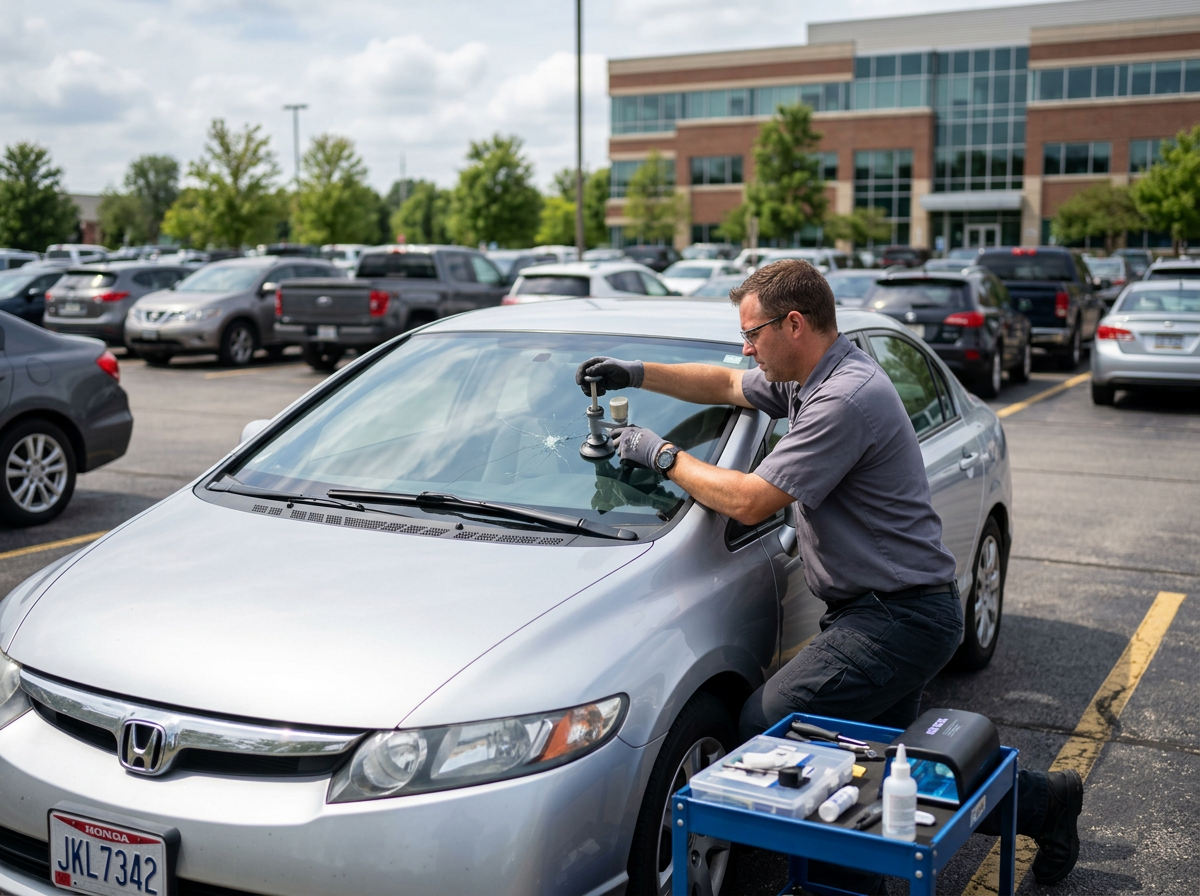 Repaired at your location — Windshield Crack Repair