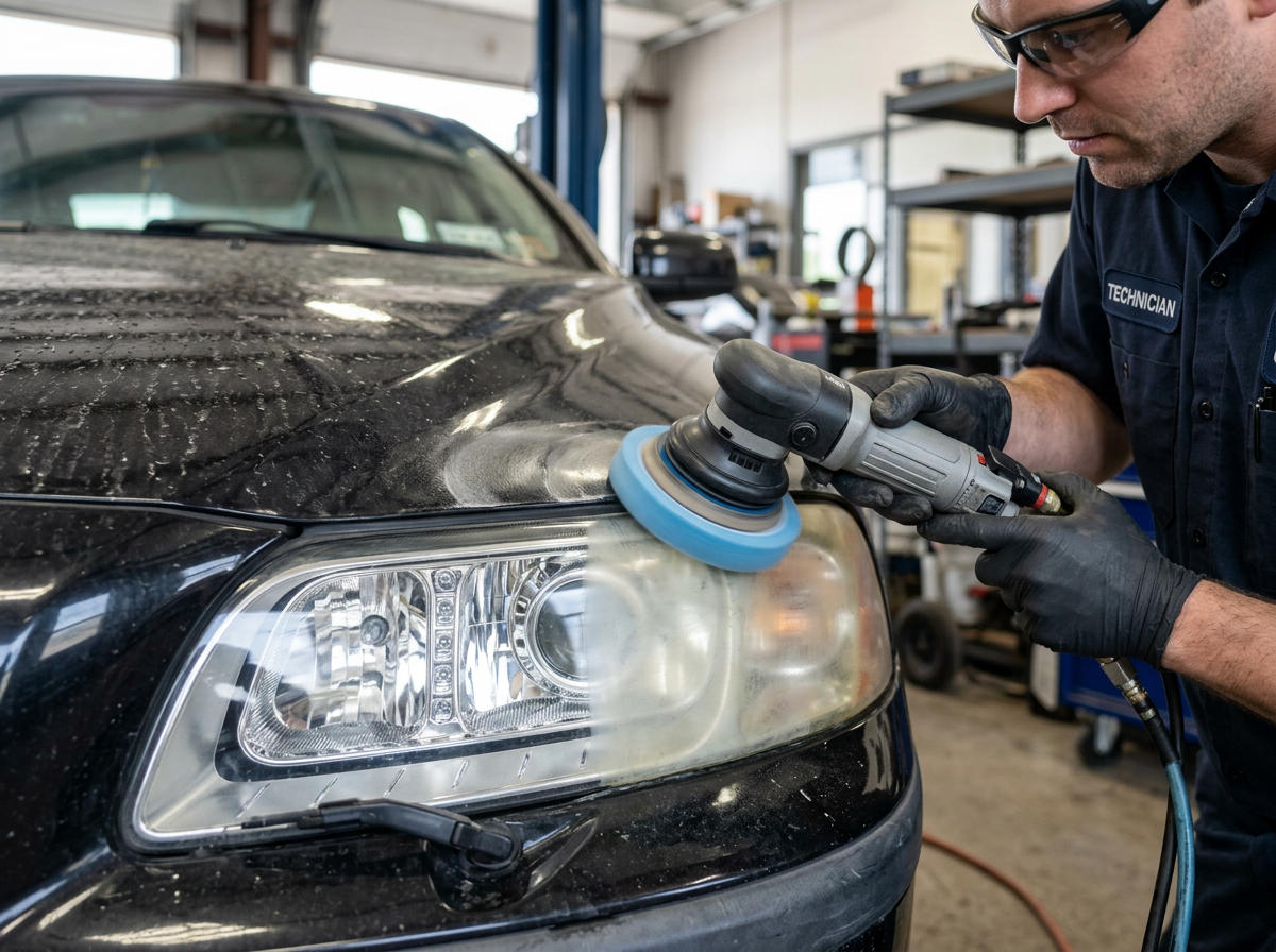 Polish to clarity during Headlight Restoration