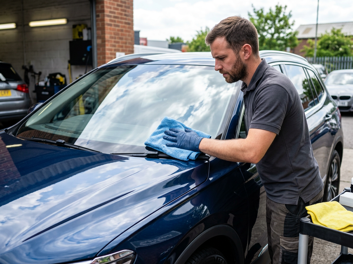 Cure and buff during Ceramic Glass Coating