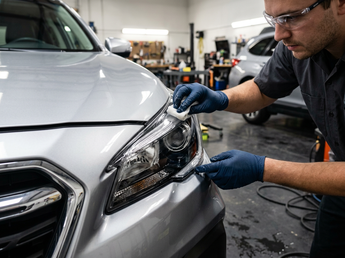 Seal the surface during Headlight Restoration